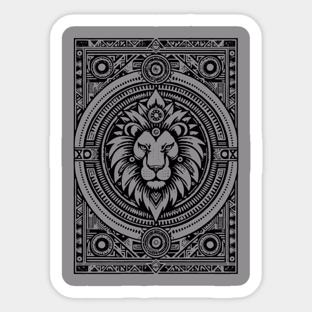 Majestic Zodiac Leo meets the Lion of Judah: A Fusion of Astrology and Reggae Sticker by Etno Lounge